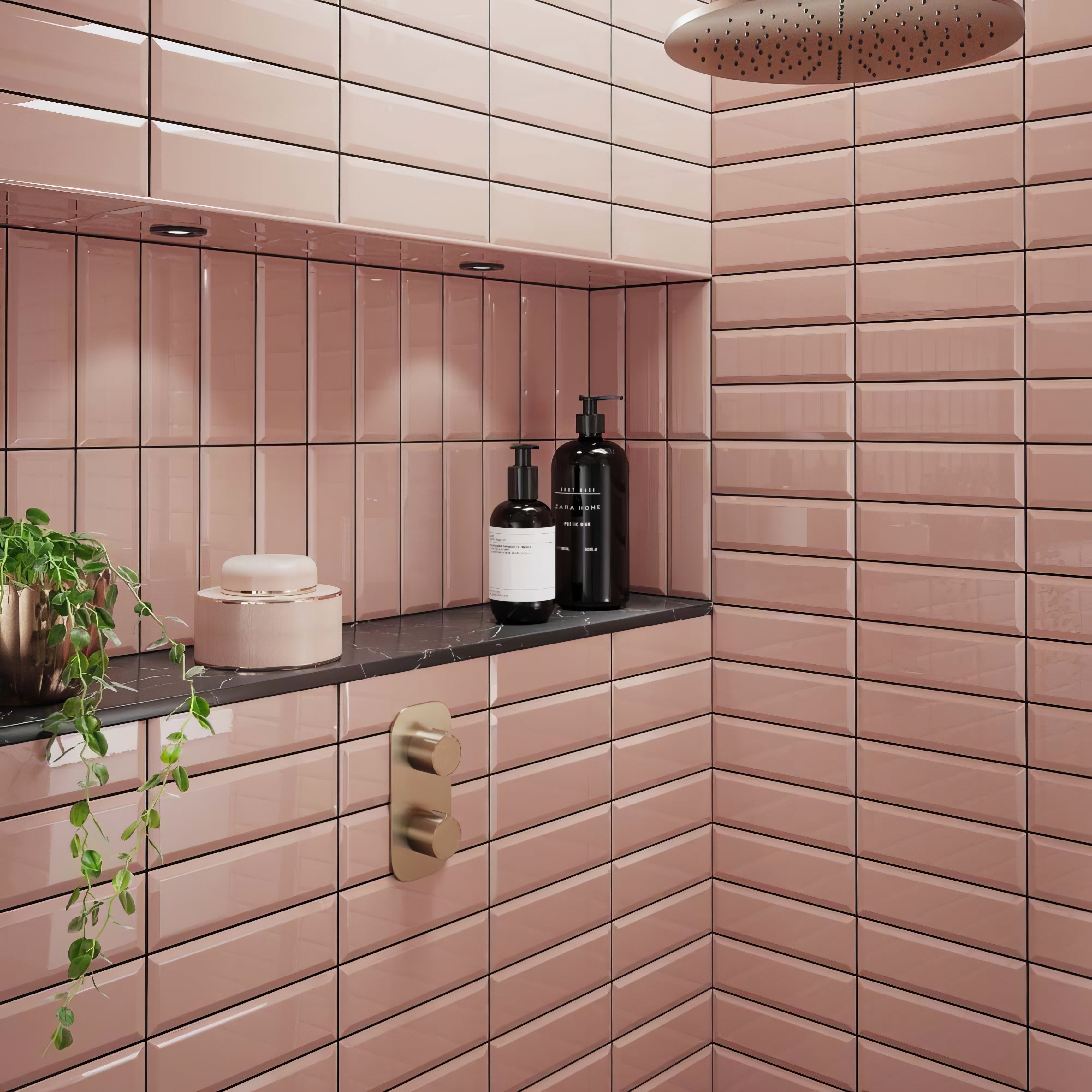 Original Style Metro Pink Ceramic Brick Tile 