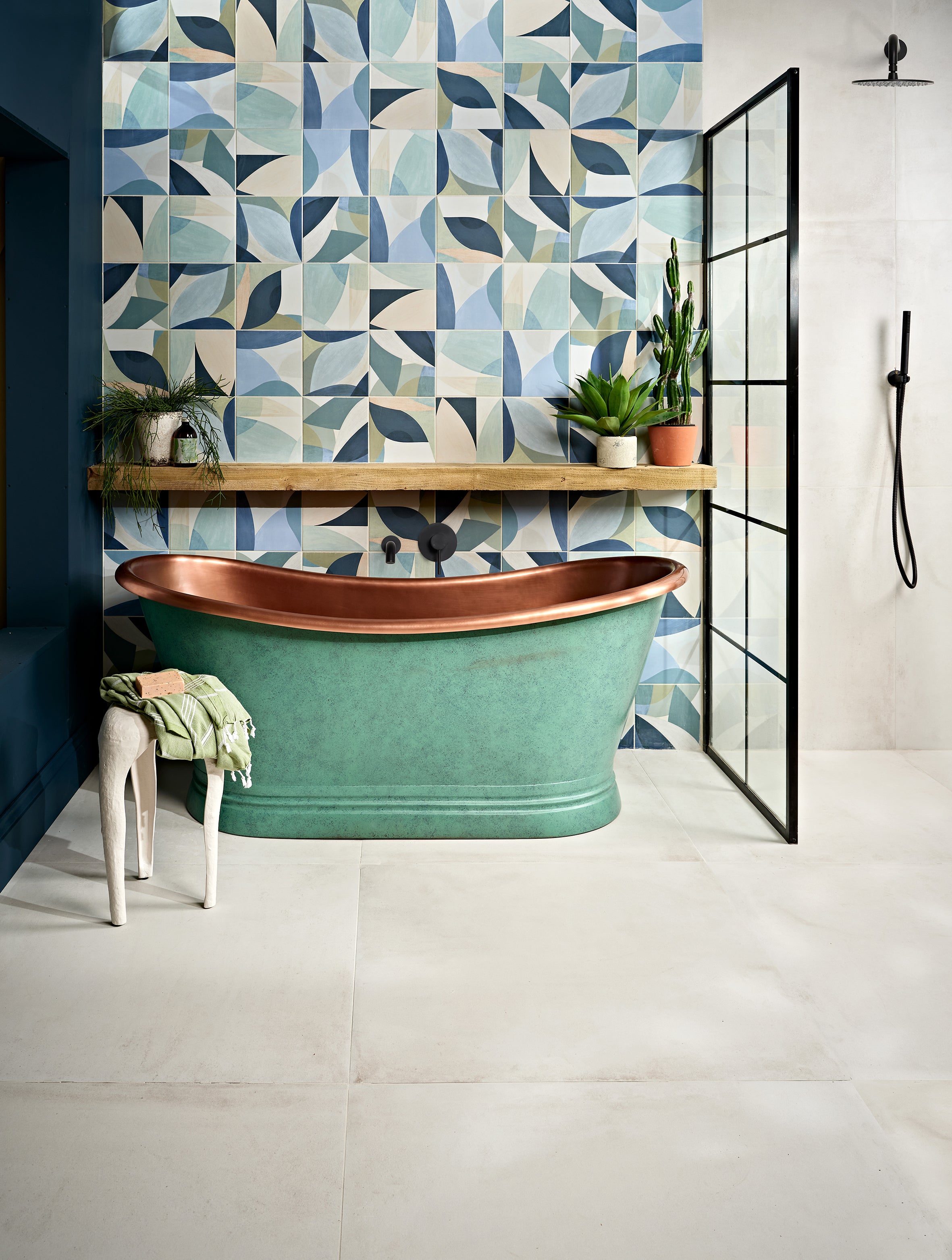 Patterned floor tiles & wall tiles to transform your bathroom ...