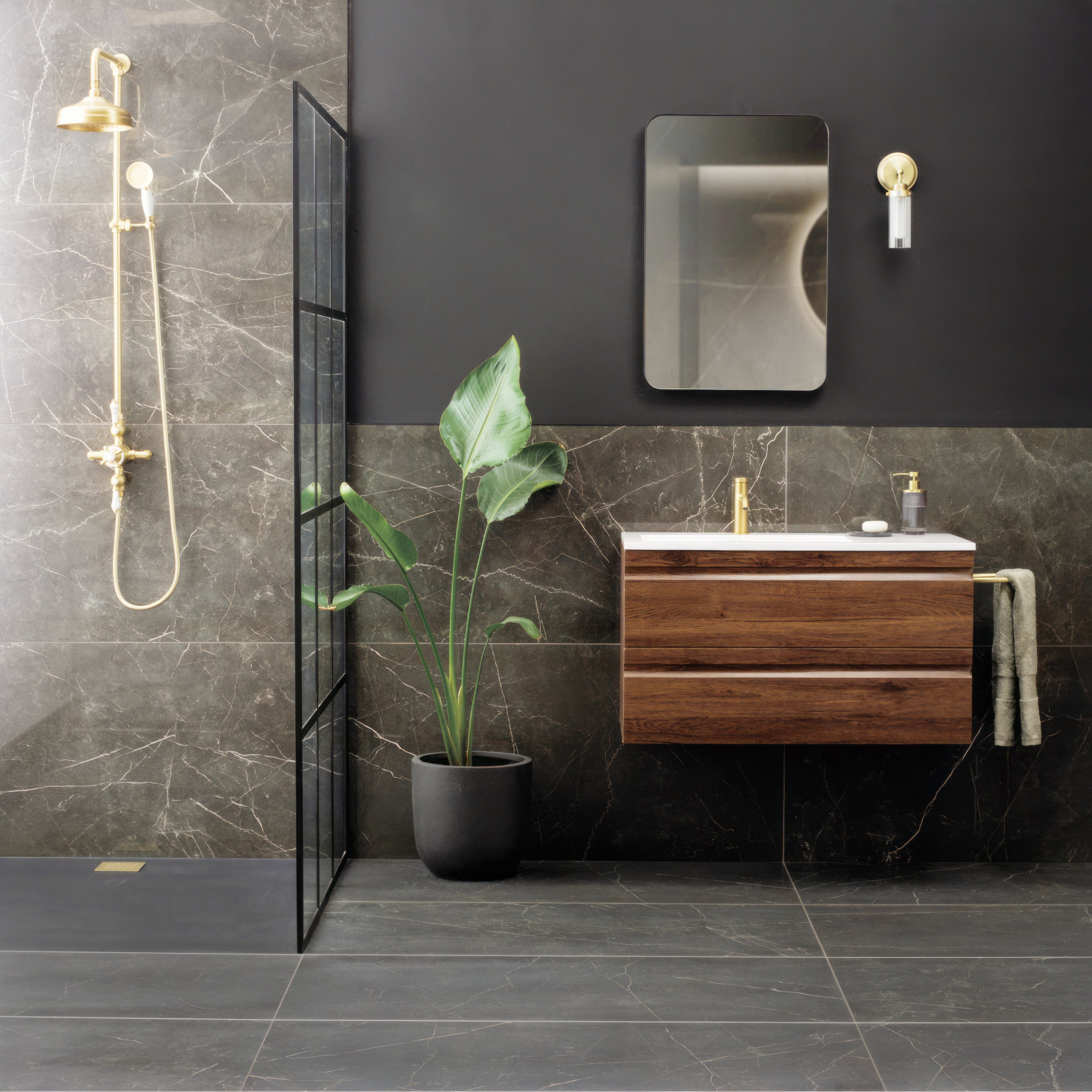 Marmi Nero Polished 120 x 60cm - Hyperion Tiles