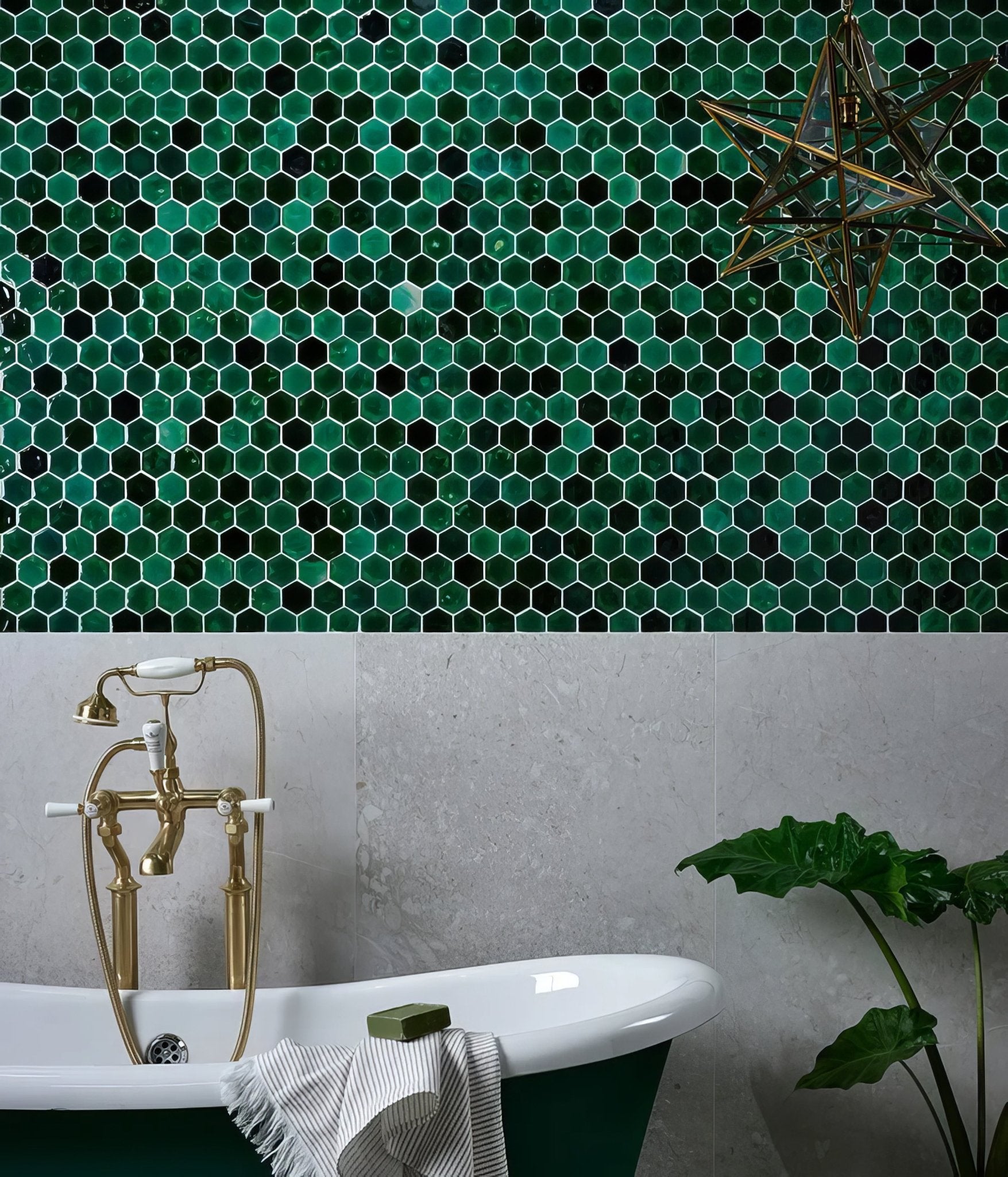 Akazu Porcelain Emerald Mosaic - Hyperion Tiles