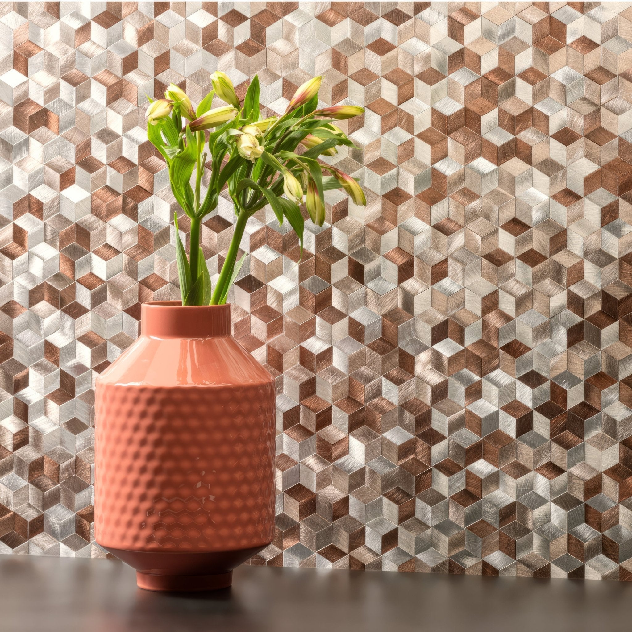 Astral Copper Aluminium Mosaic - Hyperion Tiles