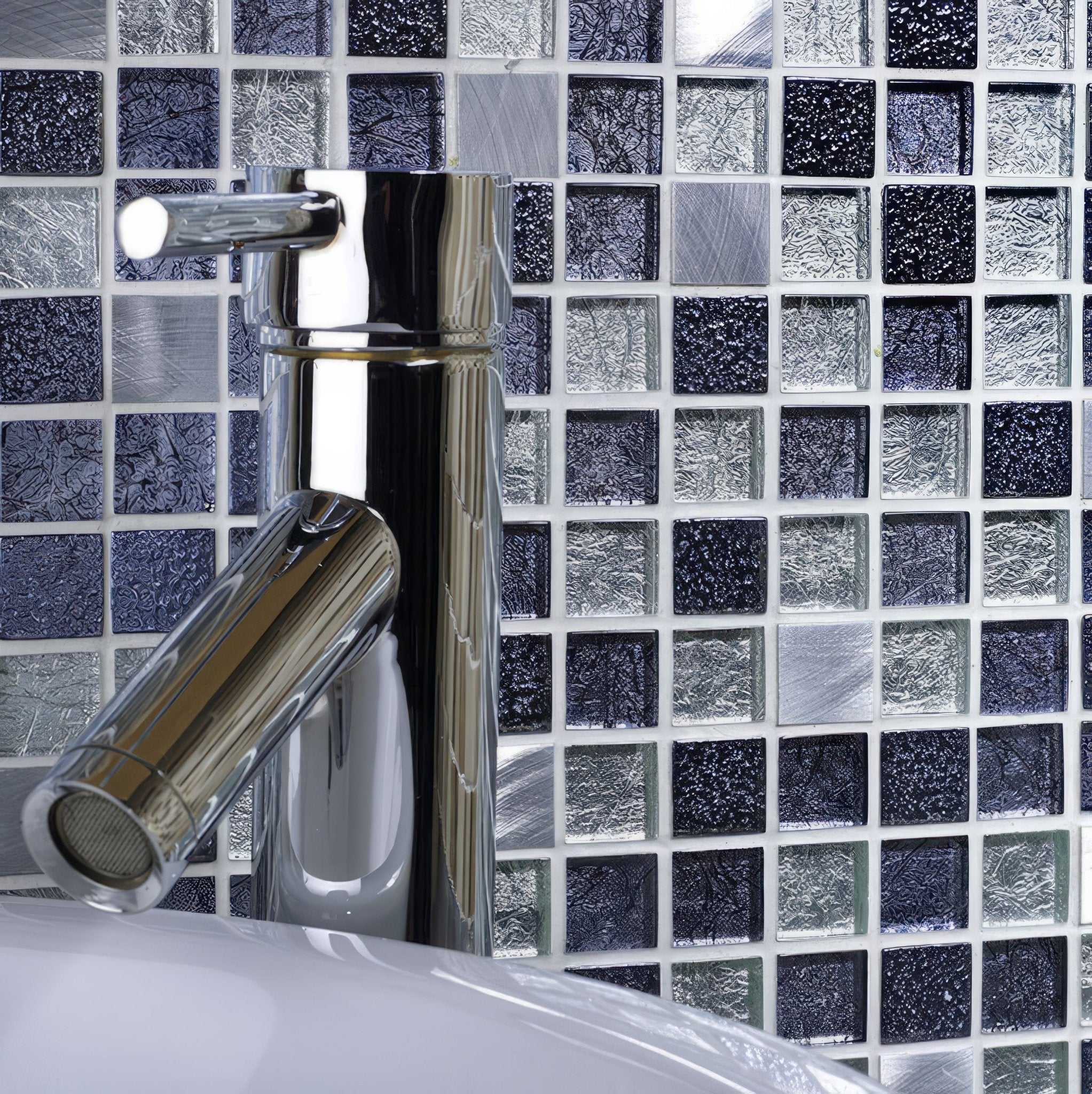 Atlas Fusion Glass & Metal Mix Mosaic - Hyperion Tiles