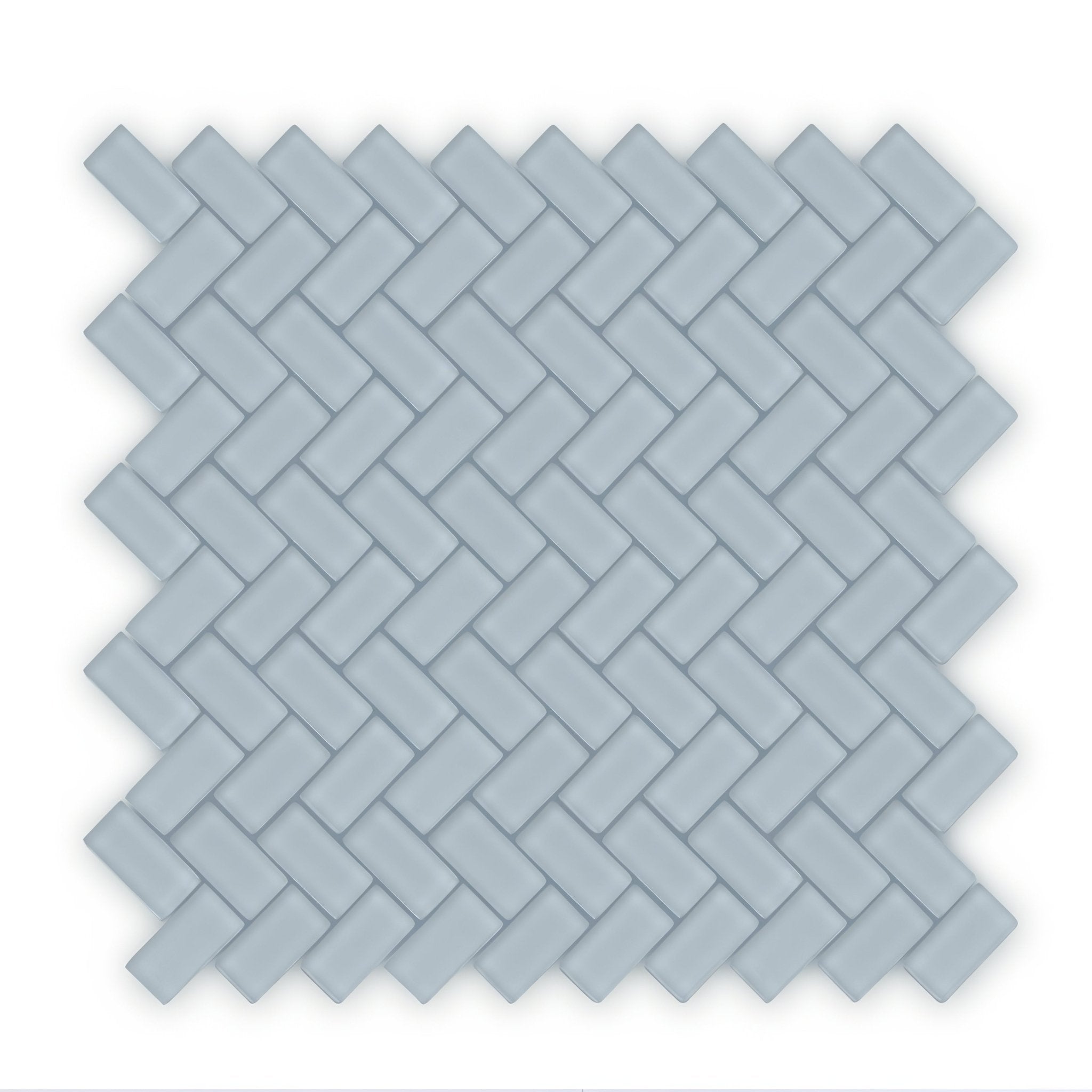 Aurora Herringbone Grey Mosaic - Hyperion Tiles