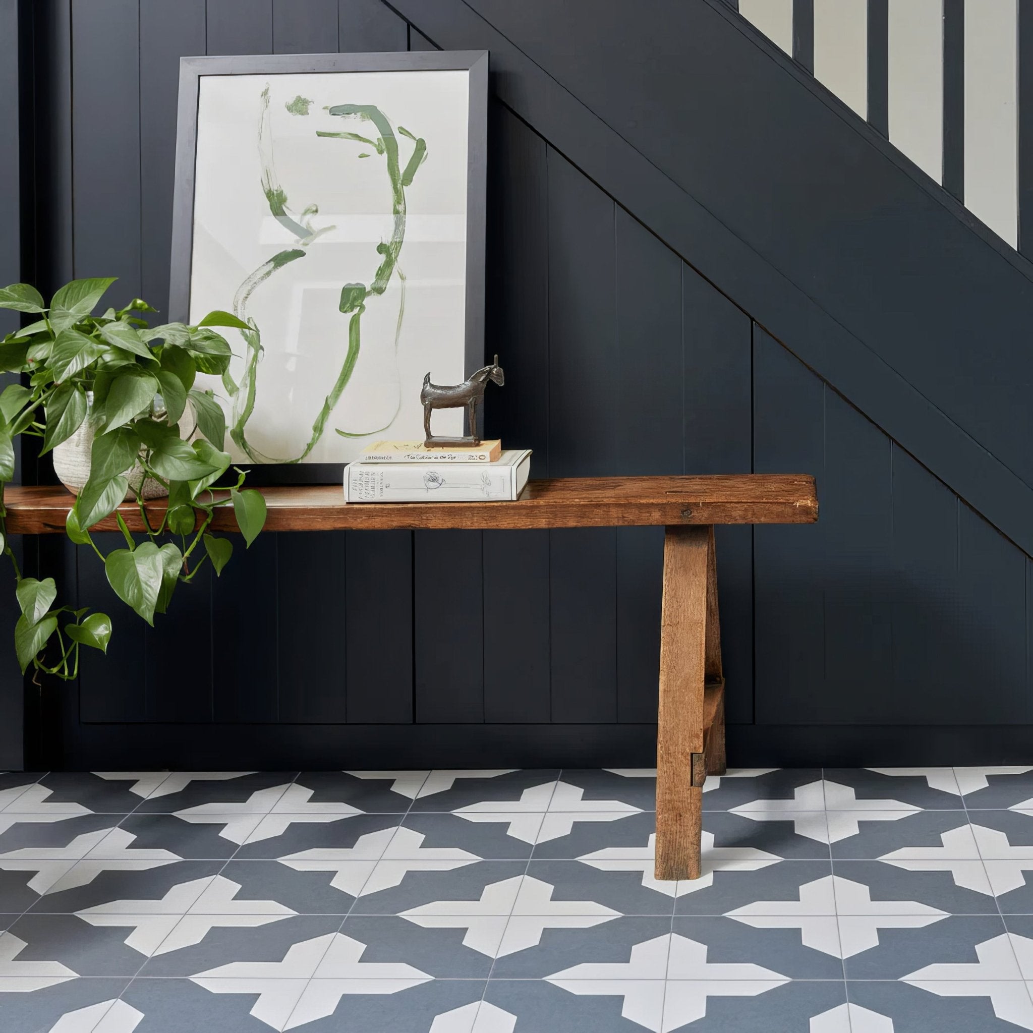 Bert & May Black Crosses Porcelain - Hyperion Tiles