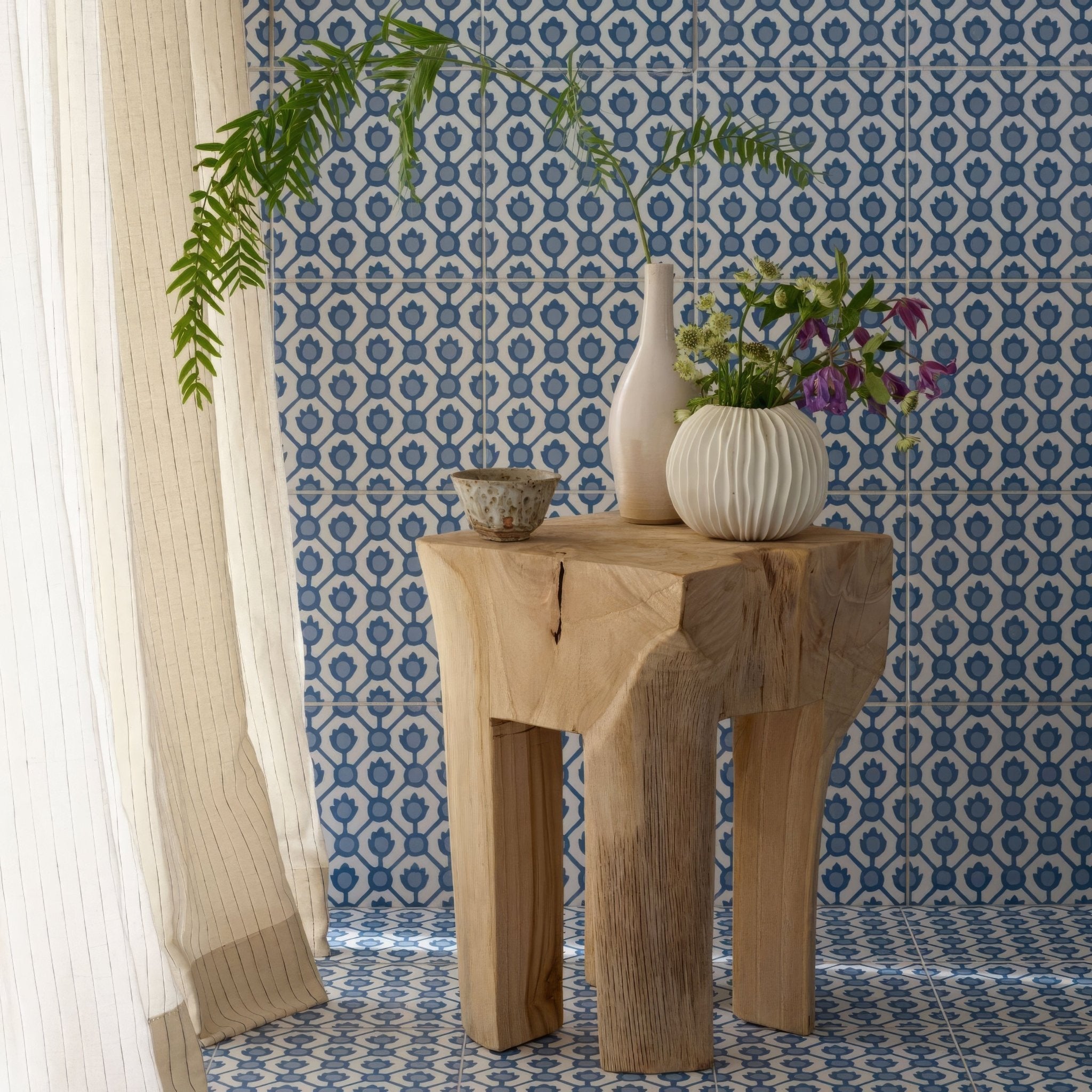 Designers Guild Jaal Sky Cobalt - Hyperion Tiles