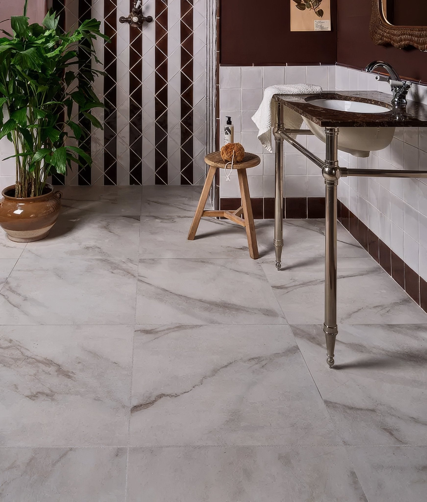 East Village Porcelain Bianco 60 x 60cm - Hyperion Tiles