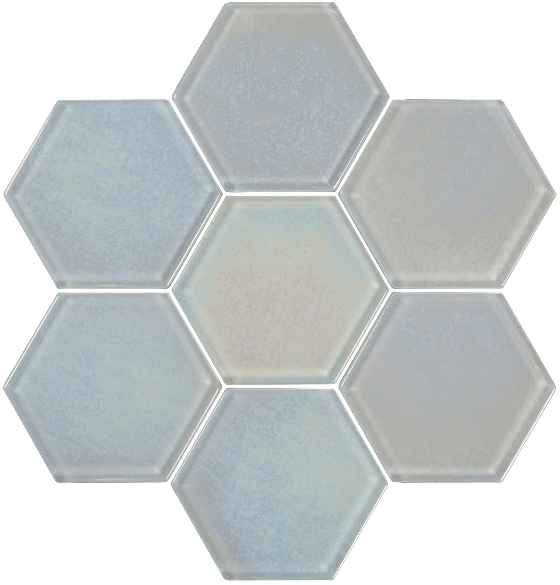 Futura Dichroic Hexagon Mosaic - Hyperion Tiles