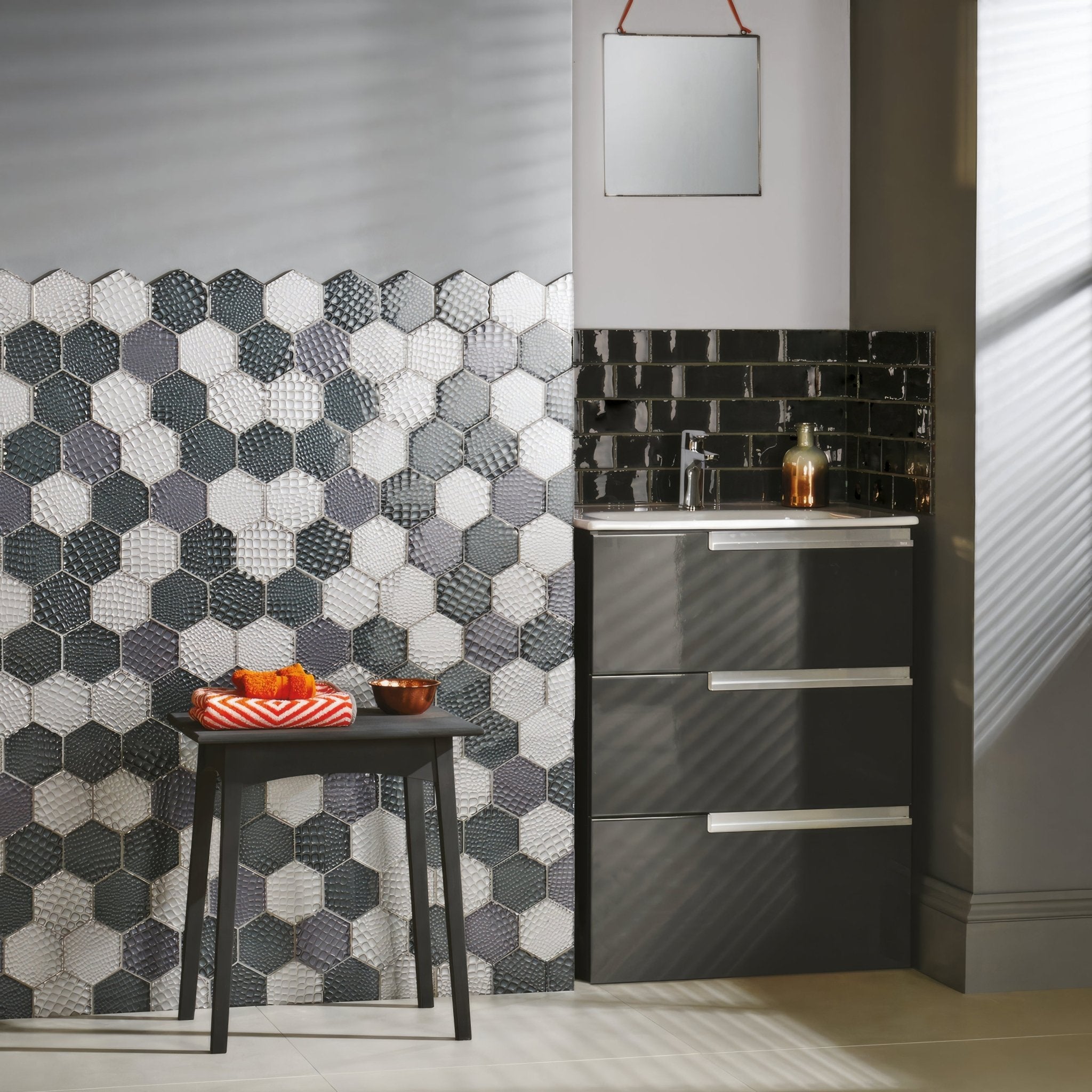 Futura Zirconia Hexagon Mosaic - Hyperion Tiles