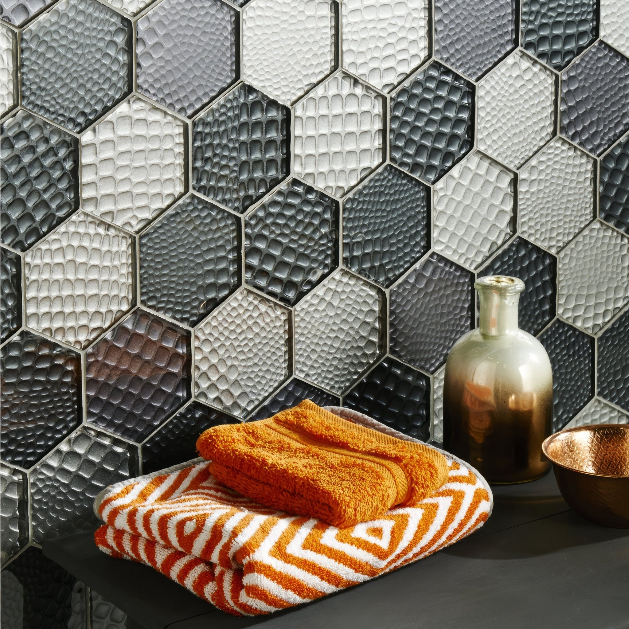 Futura Zirconia Hexagon Mosaic - Hyperion Tiles