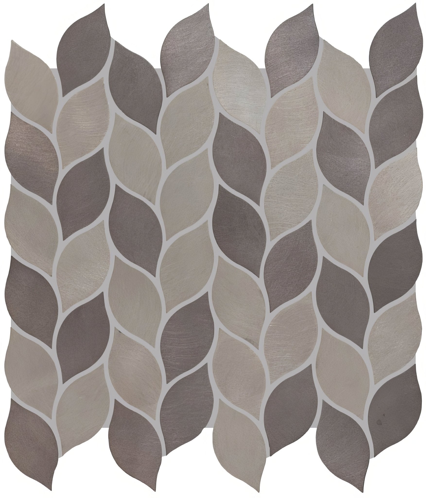 Leaf Aluminium Mosaic Beige Mix - Hyperion Tiles