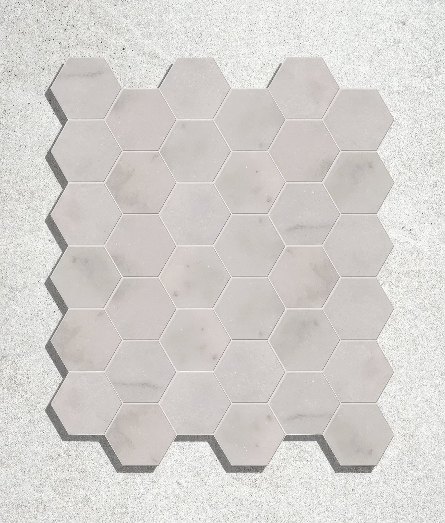 Long Island Marble Small Hexagon Mosaic - Hyperion Tiles