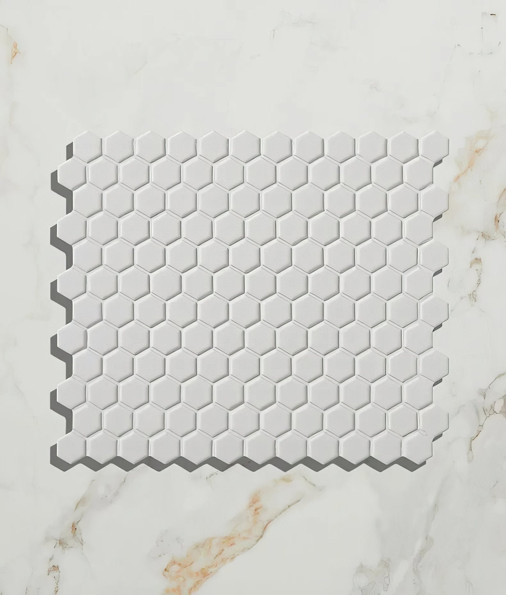 Mono Hex Porcelain Mosaic Blanc - Hyperion Tiles