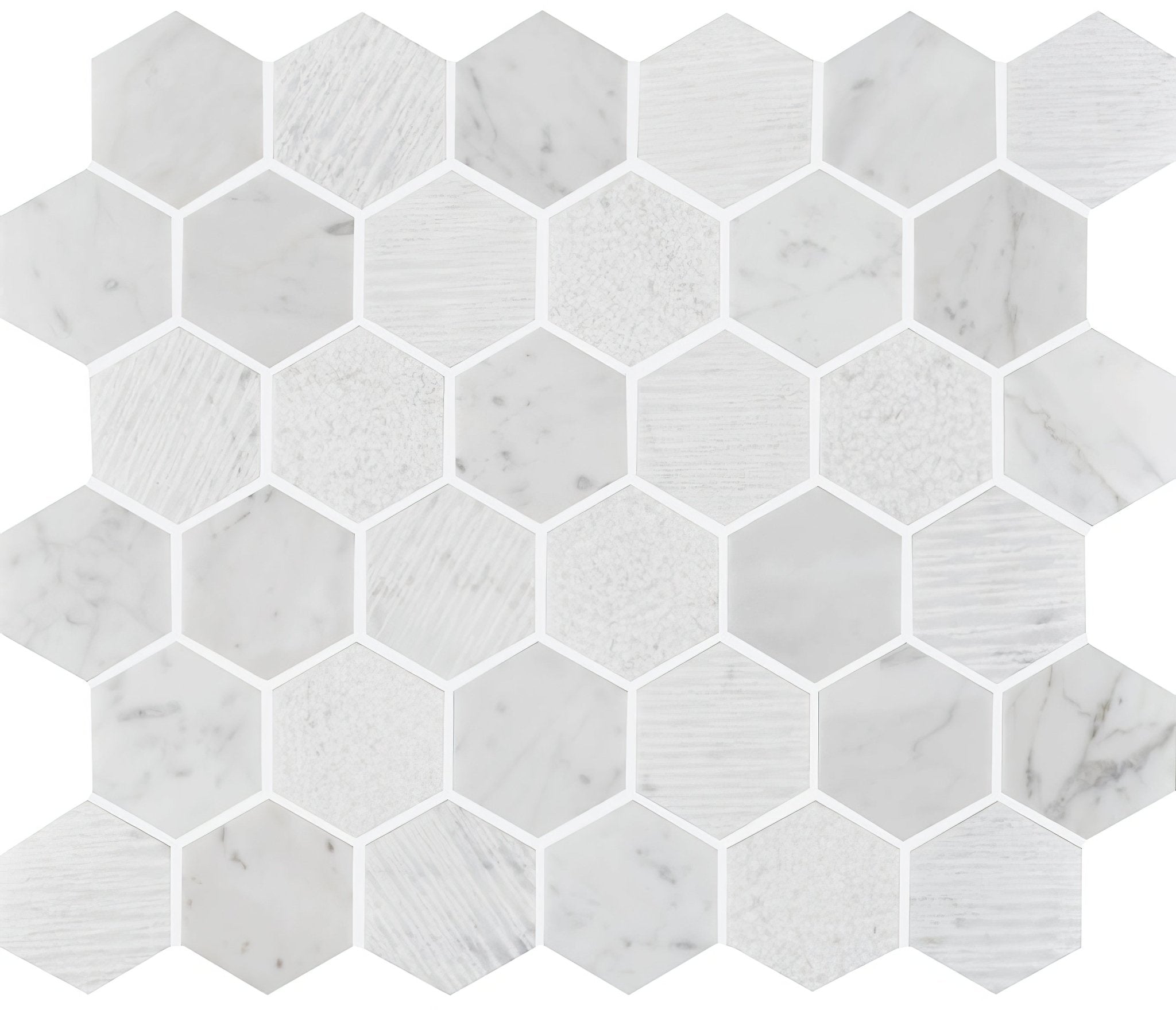 Nares Hexagon Marble Mosaic - Hyperion Tiles