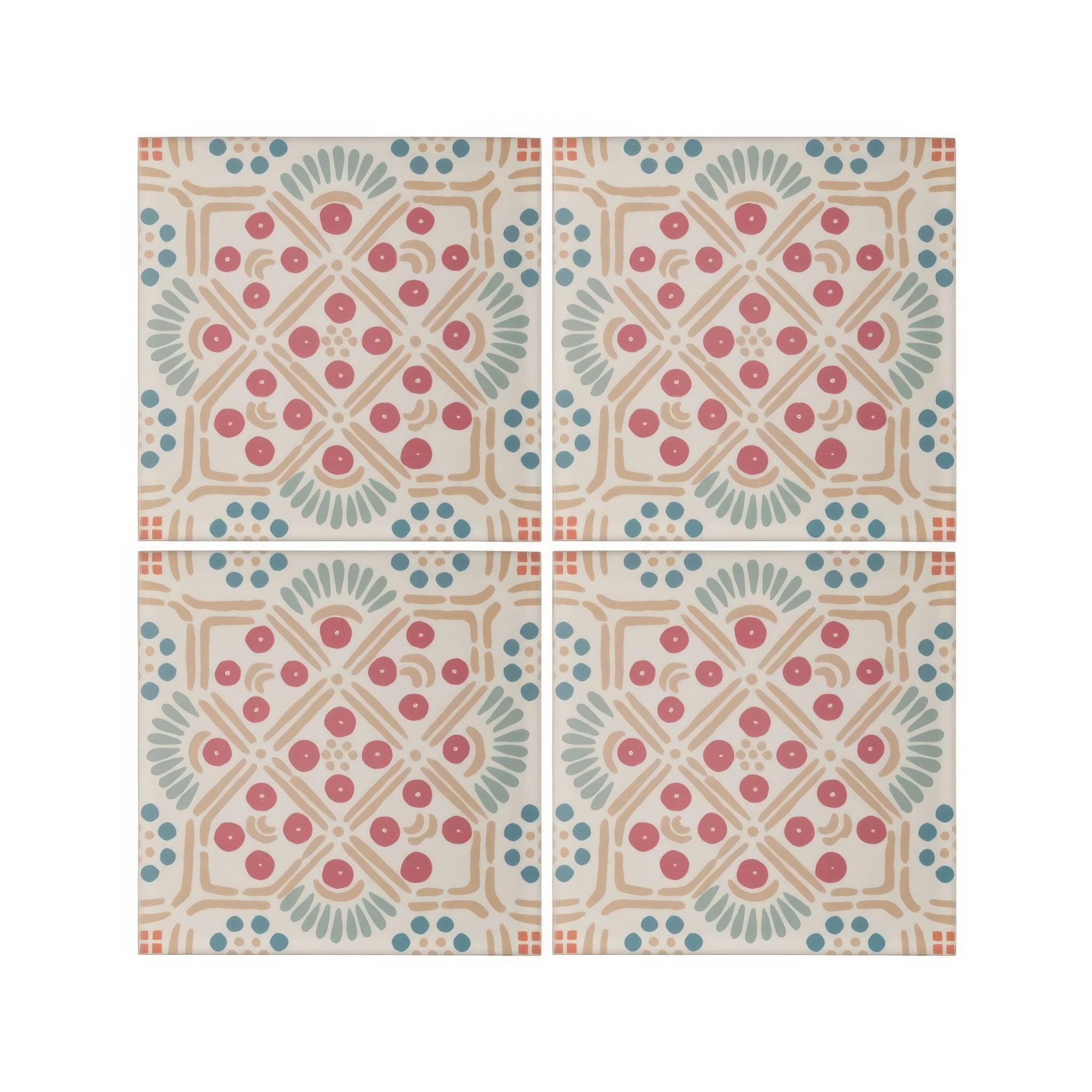 Nina Campbell Seville Coral Aqua - Hyperion Tiles