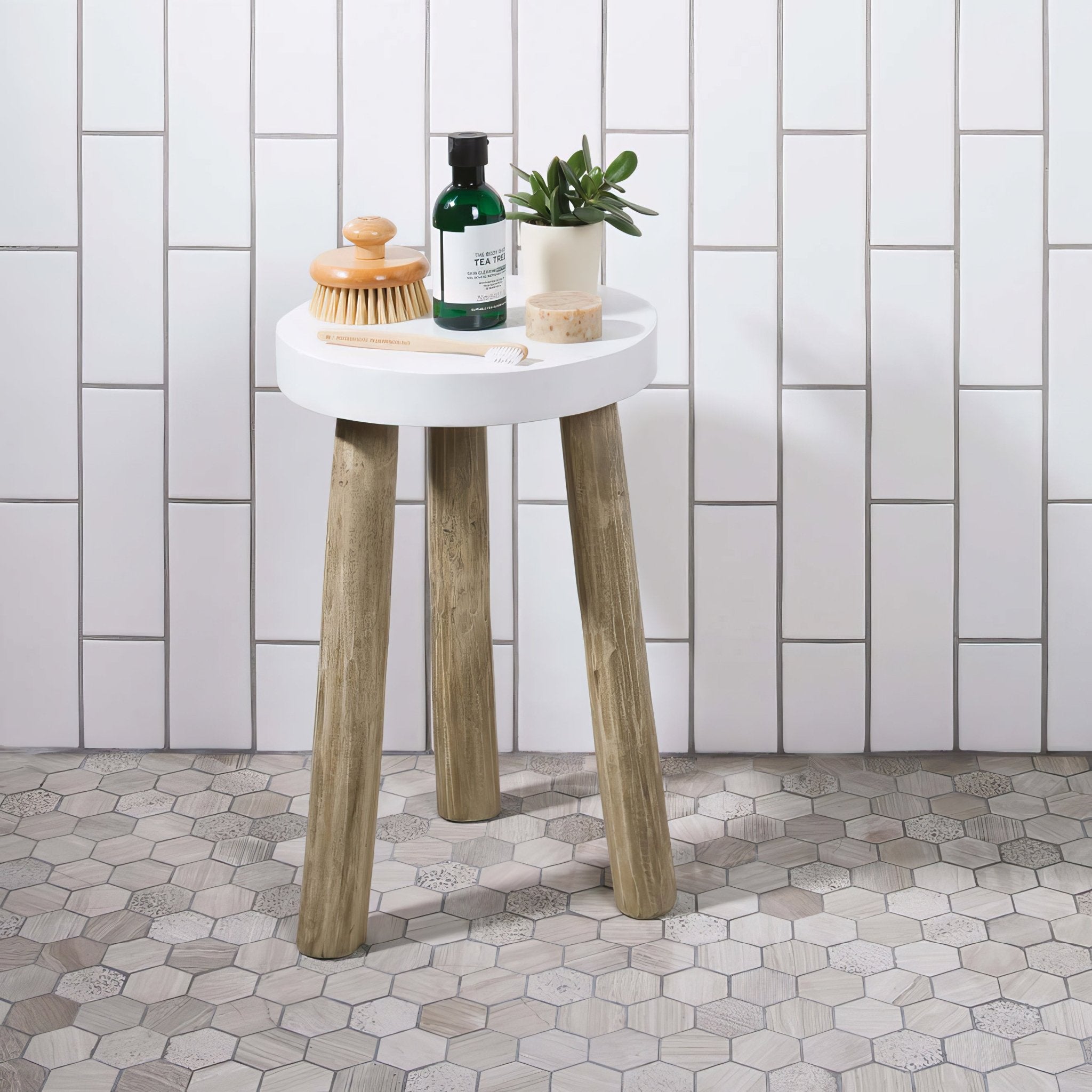 Perla Large Hexagon Stone Mosaic - Hyperion Tiles