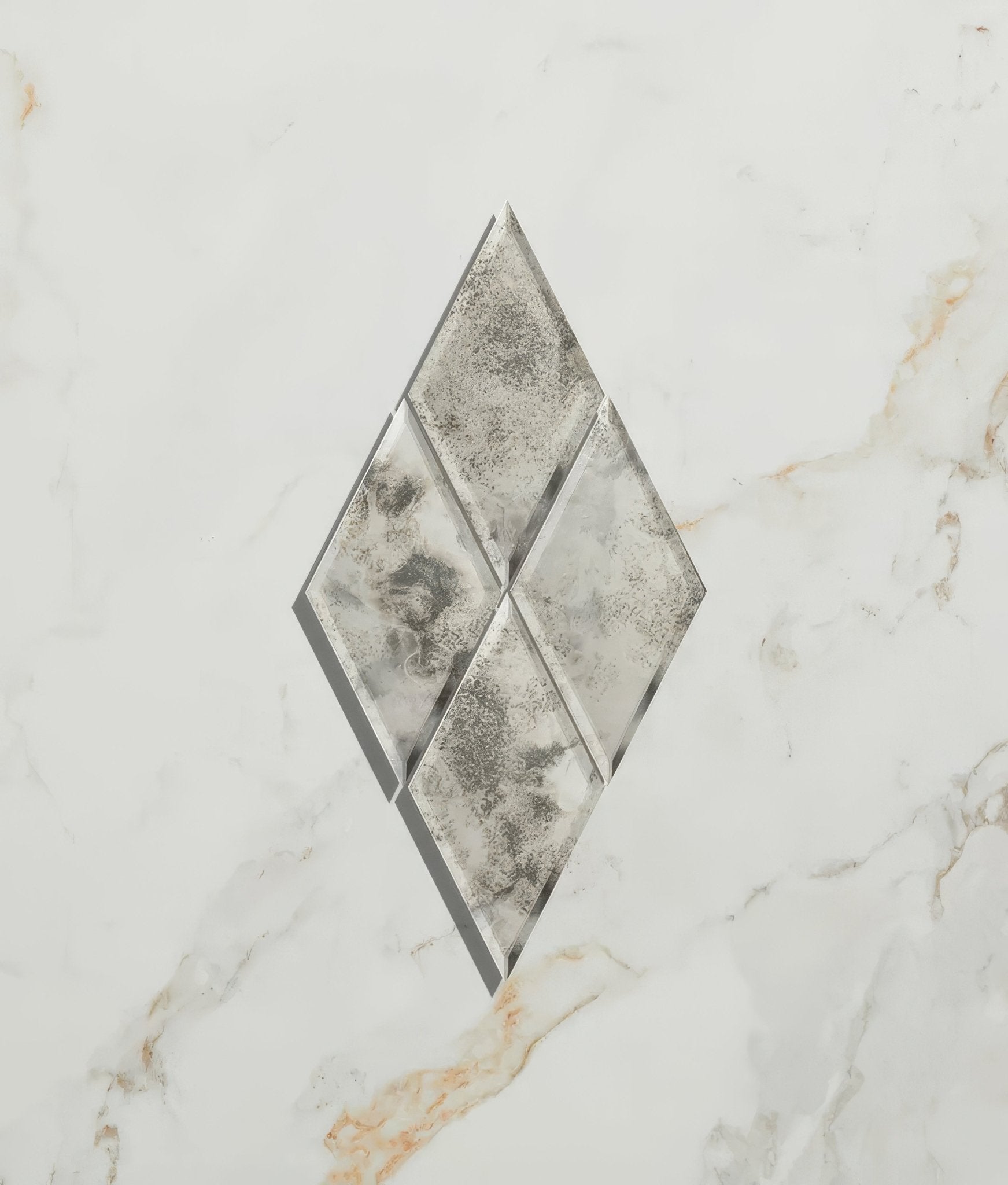 Rococo Mirror Diamond Glass Mercury - Hyperion Tiles