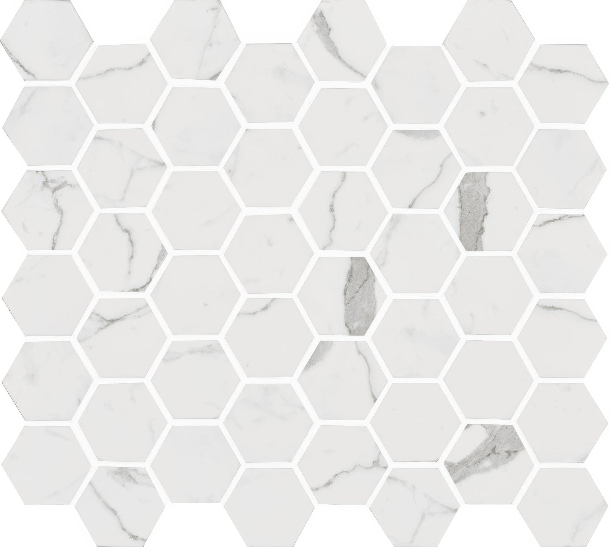 Torcello White Hexagon - Hyperion Tiles