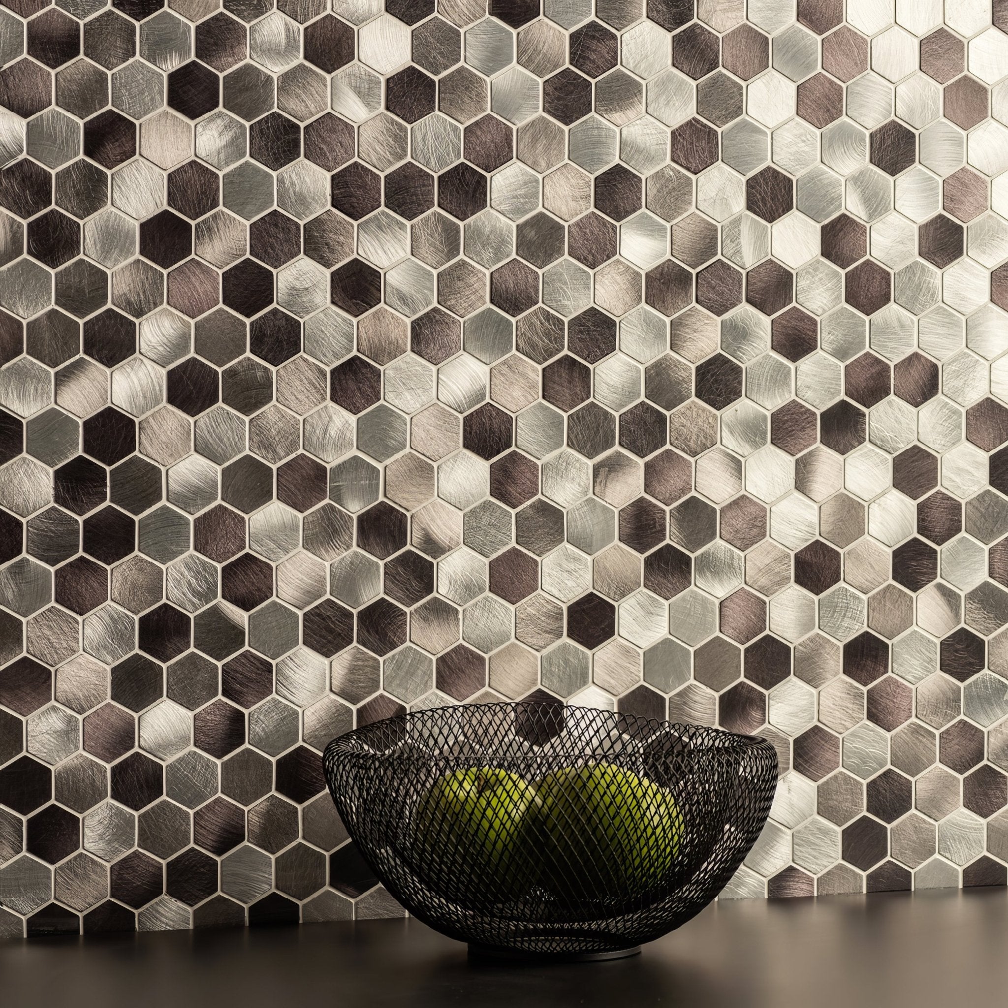 Zenith Silver Aluminium Mosaic - Hyperion Tiles