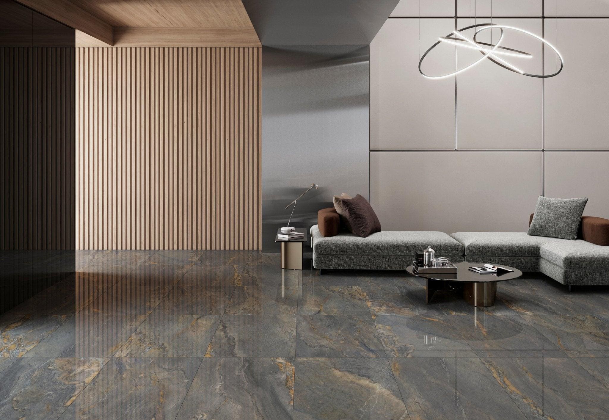 African Gold Polished Porcelain Tiles | Hyperion Tiles