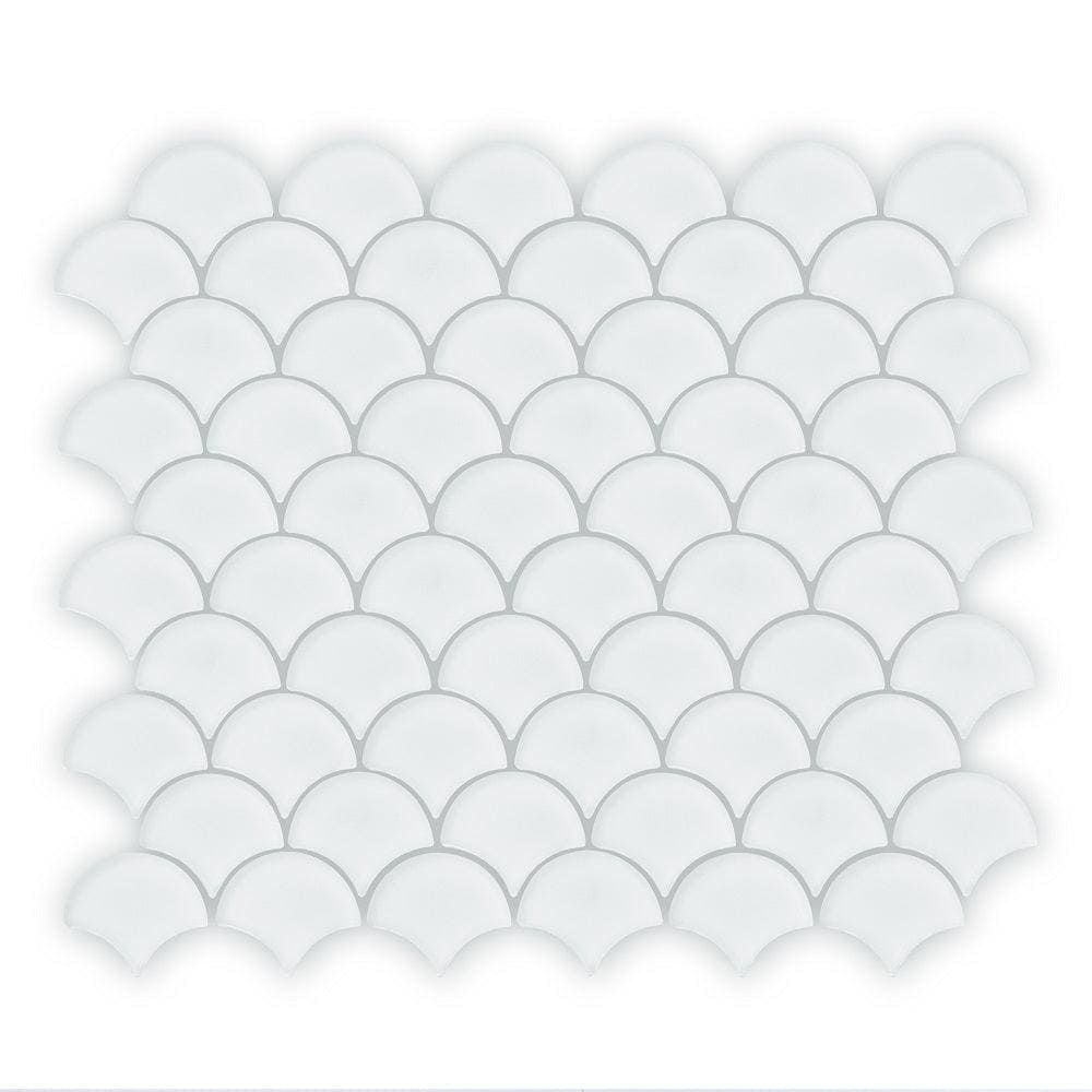 Aurora Fan White Mosaic - Hyperion Tiles